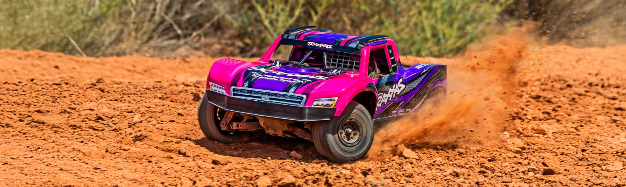 T110 DRT TINYKLASH HI フラッシュピンク Traxxas Mini Slash® Brushless 1/16 4WD RTR Short Course Truck